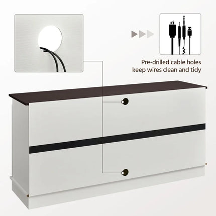 FurnitureZ l  Farmhouse Style TV Stand for Living Room, Bedroom