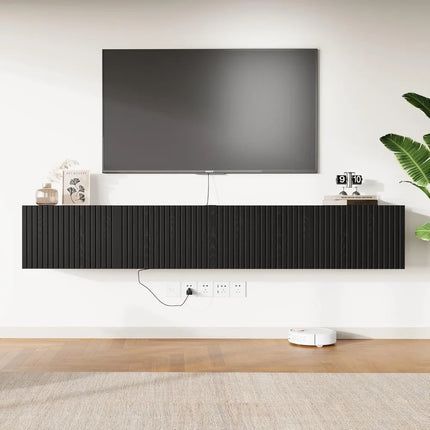 FurnitureZ l  71" Wall-Mounted Floating TV Stand for Living Room, Bedroom
