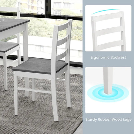 FurnitureZ l  Dining Table Set for 4 for Dining Room