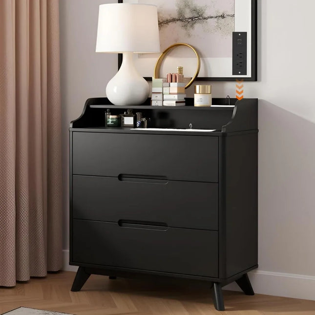 FurnitureZ l  Spacious 3-Drawer Dressers for Bedroom, Dressing Room