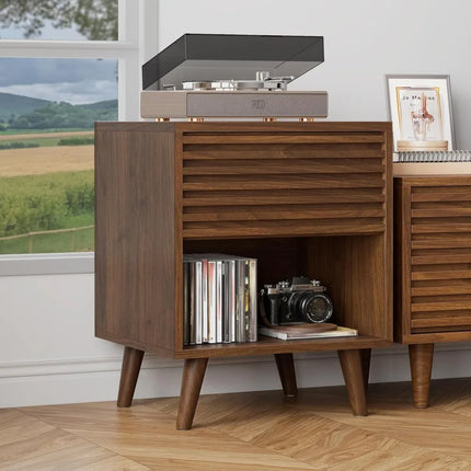 FurnitureZ l  Pair of Mid-Century Modern Nightstands Tables for Living Room, Bedroom