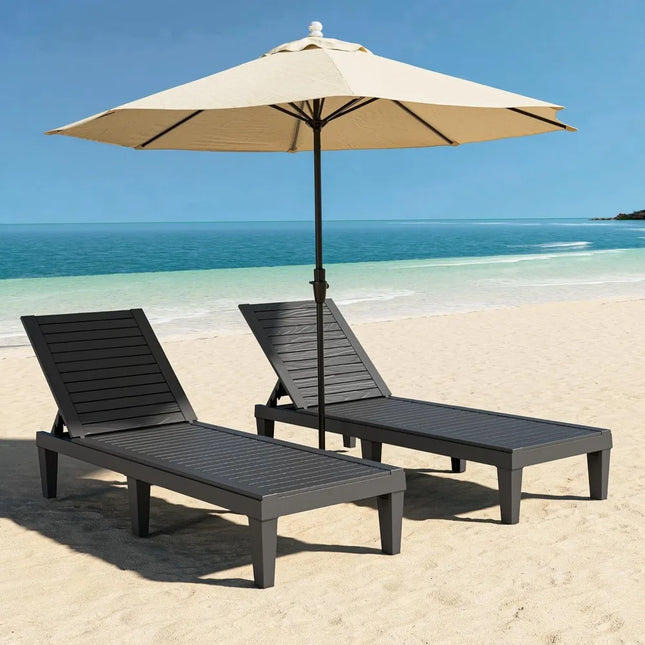 FurnitureZ l  Outdoor Chaise Lounge Chair Set of 2
