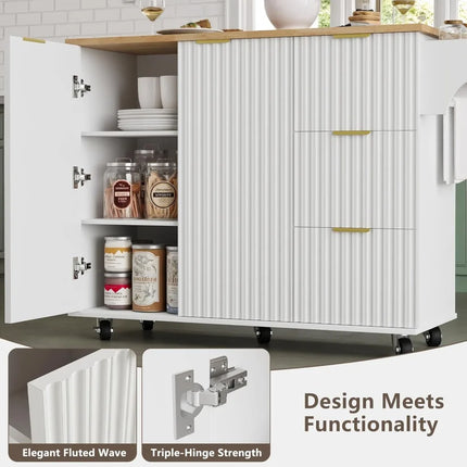 FurnitureZ l  Versatile Kitchen Island with Storage