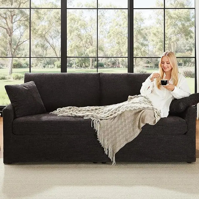 FurnitureZ l  85" Chenille Sofa Couches for Living Room