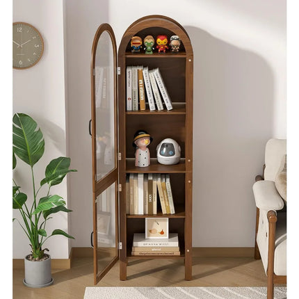 FurnitureZ l  Tall Arched Display Book Cabinet for Living Room