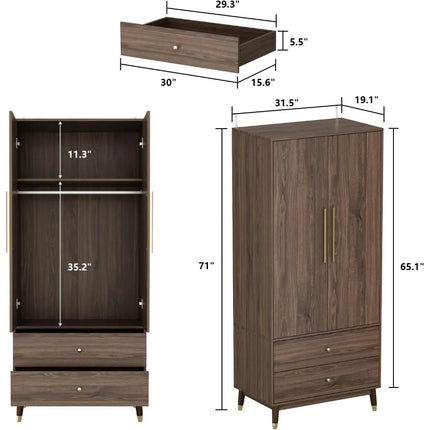 FurnitureZ l  Double Door Armoire for Bedroom