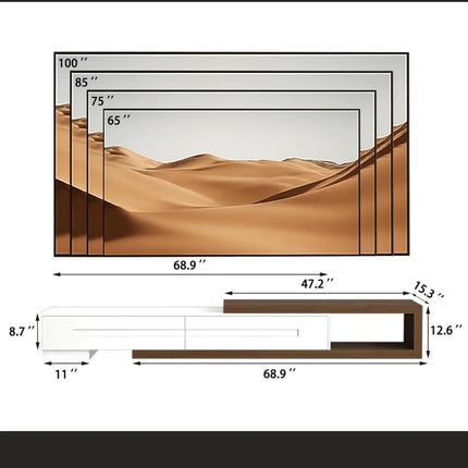 FurnitureZ l  Modern Wood TV Stand for Living Room, Bedroom