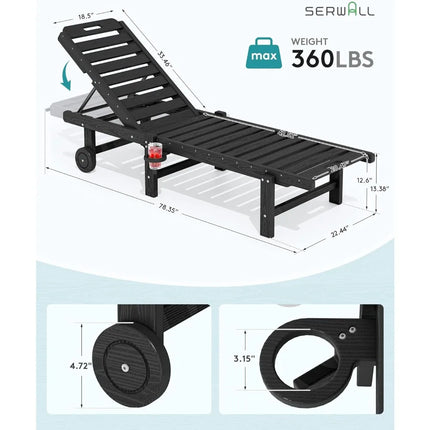 FurnitureZ l Patio Lounge Chair Set of 2 for Outdoor