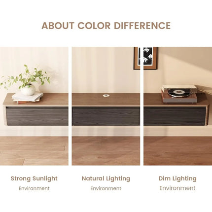 FurnitureZ l  Modern 67" Wall-Mounted TV Console for Living Room, Bedroom