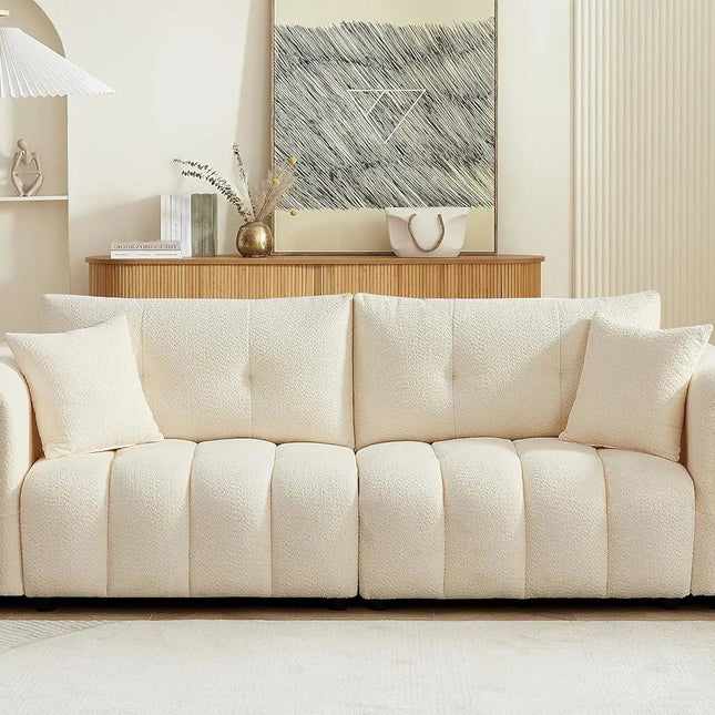 FurnitureZ l  91.5" Modern Boucle Sofas for Living Room