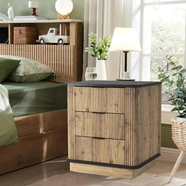FurnitureZ l  Modern Nightstands Set of 2 for Bedroom, Living Room