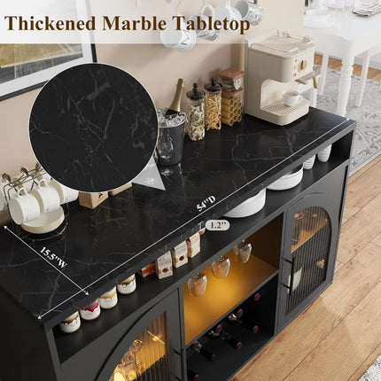 FurnitureZ l  54" Sideboard Buffet Cabinet for Dining Room