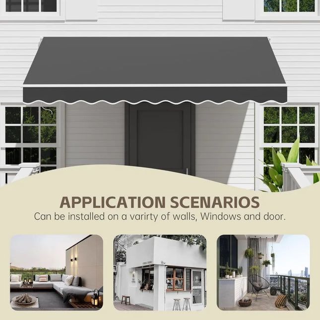 FurnitureZ l  8.2' x 6.5' Awning for Patio for Outdoor