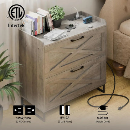 FurnitureZ l  2 Drawer Lateral File Cabinet for Home Office