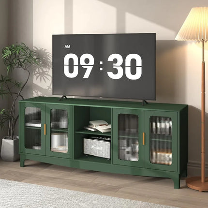FurnitureZ l  Mid-Century Modern 65-70" Green TV Stand for Living Room