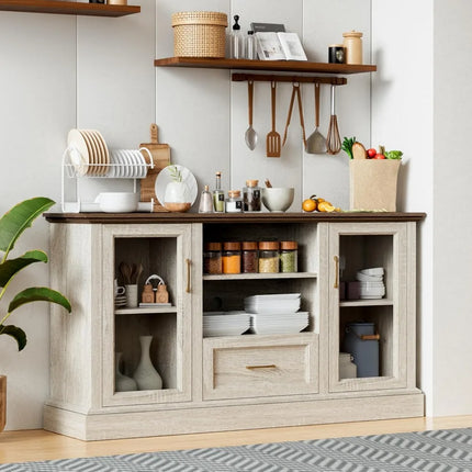 FurnitureZ l  70" Farmhouse Style Entertainment TV Stand for Living Room