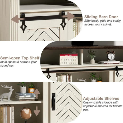 FurnitureZ l  Rustic 65+ Inch TV Stand for Living Room