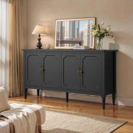 FurnitureZ l  Large 58" Sideboard Buffet Cabinet for Living Room, Dining Room