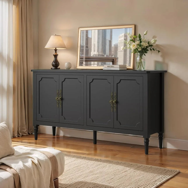 FurnitureZ l  Large 58" Sideboard Buffet Cabinet for Living Room, Dining Room