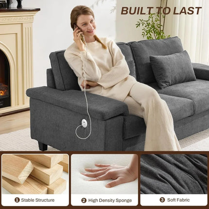 FurnitureZ l  Modern 2-Seater Sofa for Living Room