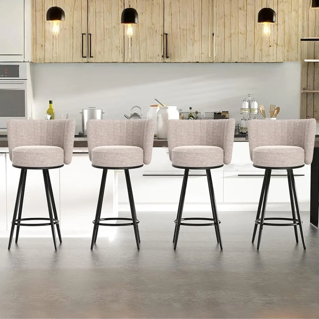 FurnitureZ l  27" Bar Stools Set of 4 for Dining Room