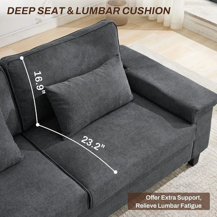 FurnitureZ l  Modern 2-Seater Sofa for Living Room