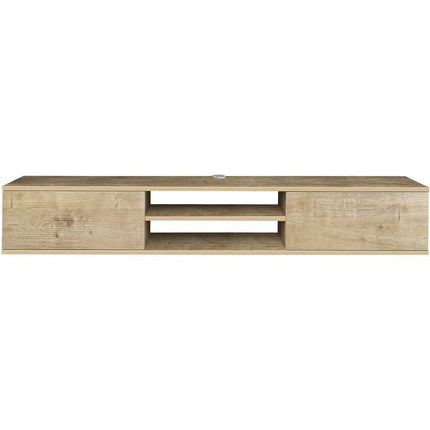 FurnitureZ l  71" Wide Modern Wall-Mounted TV Stand