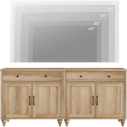 FurnitureZ l  Large Wooden Kitchen Storage Cabinet for Living Room, Dining Room