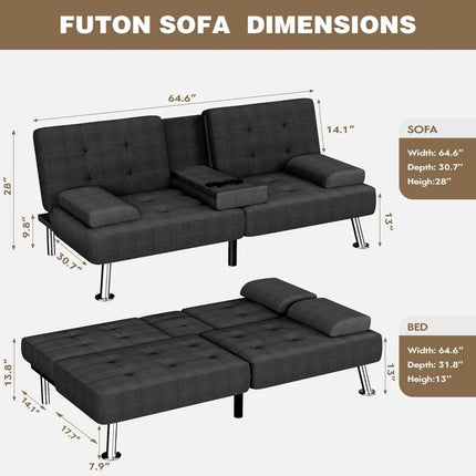 FurnitureZ l  Futon Sofa Bed for Bedroom