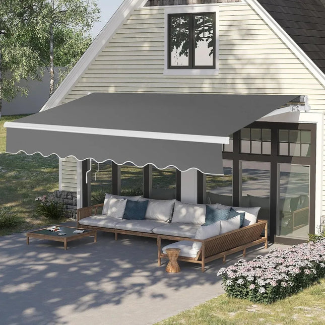 FurnitureZ l  13' x 8' Awning for Patio for Outdoor