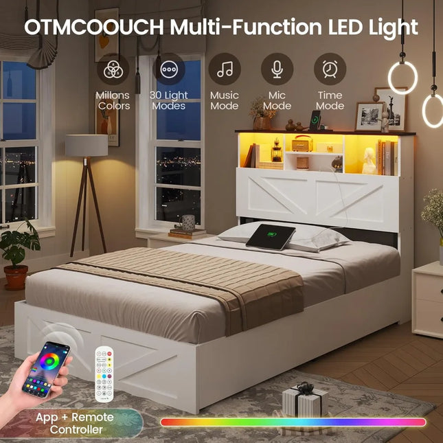 FurnitureZ l  Twin Bed Frame for Bedroom