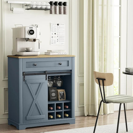 FurnitureZ l  Farmhouse 32" Wine Cabinet for Dining Room