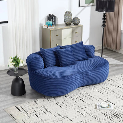 FurnitureZ l  64" High-Back Lounger Bean Bag Sofa for Living Room