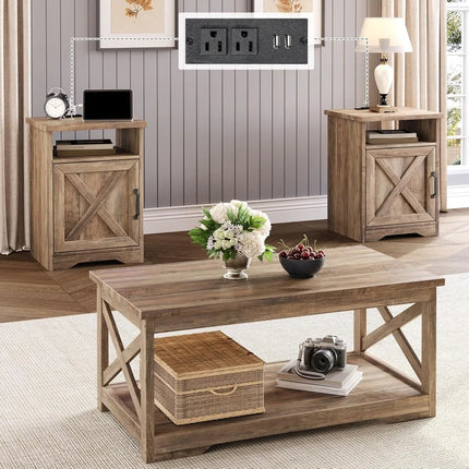 FurnitureZ l  Farmhouse Style Living Room Furniture Set