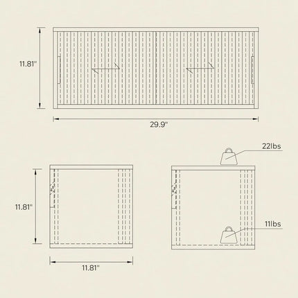 FurnitureZ l  Pair of Modern Floating TV Stands for Bedroom, Bathroom
