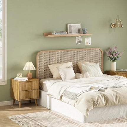 FurnitureZ l  Modern Fluted Nightstand Table for Living Room, Bedroom