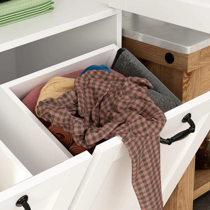 FurnitureZ l Tall Storage Cabinet for Bathroom