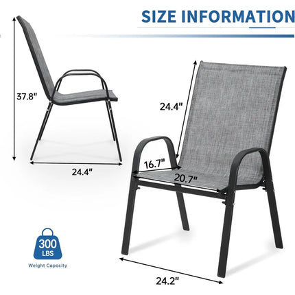 FurnitureZ l  Patio Chairs Set of 4 for Outdoor
