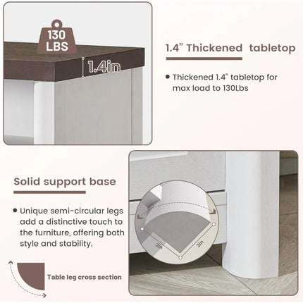 FurnitureZ l  80" TV Stand Rustic Farmhouse Entertainment Center for Living Room, Bedroom