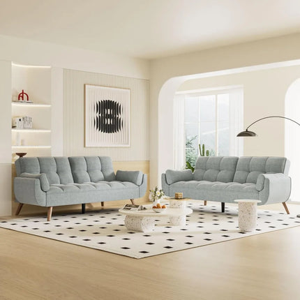 FurnitureZ l  2-in-1Modern Comfy Loveseat Convertible Sofa Bed for Living Room