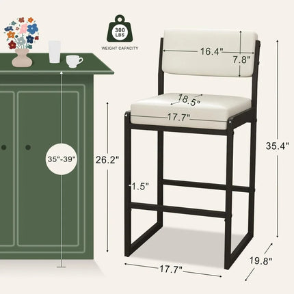 FurnitureZ l  Mid Century Modern Counter Height Bar Stools for Dining Room