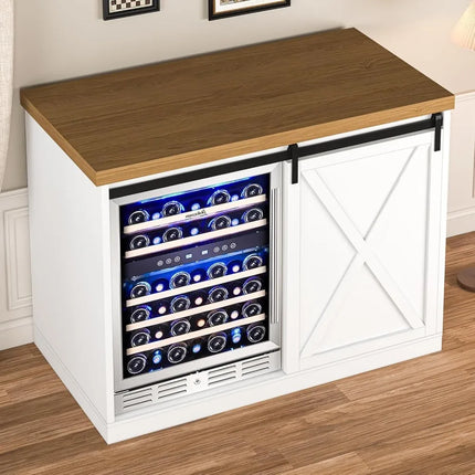 FurnitureZ l  Coffee Bar Cabinet with Fridge Space for Dining Room