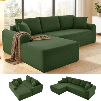 FurnitureZ l  103" Cloud Modular Sectional Couch Sofa for Living Room