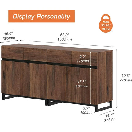 FurnitureZ l  Modern Multifunctional Sideboard Buffet Cabinet for Living Room, Dining Room