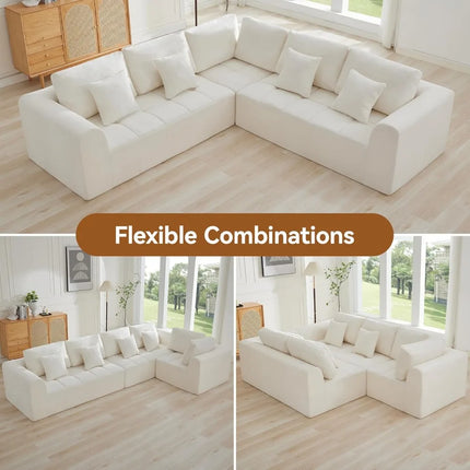 FurnitureZ l  110" Modular Sectional Sofa Couches for Living Room