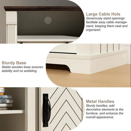 FurnitureZ l  Rustic 65+ Inch TV Stand for Living Room