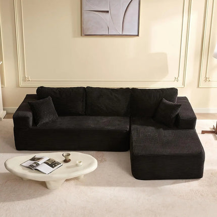 FurnitureZ l  107" Boneless Sofa Couch with Deep Seat for Living Room