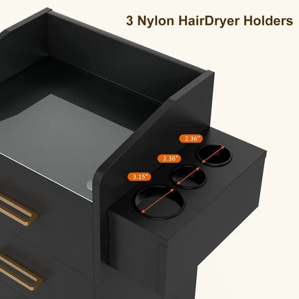 FurnitureZ l  Storage Trolley Cart with Lockable Wheels for Dressing Room, Bedroom