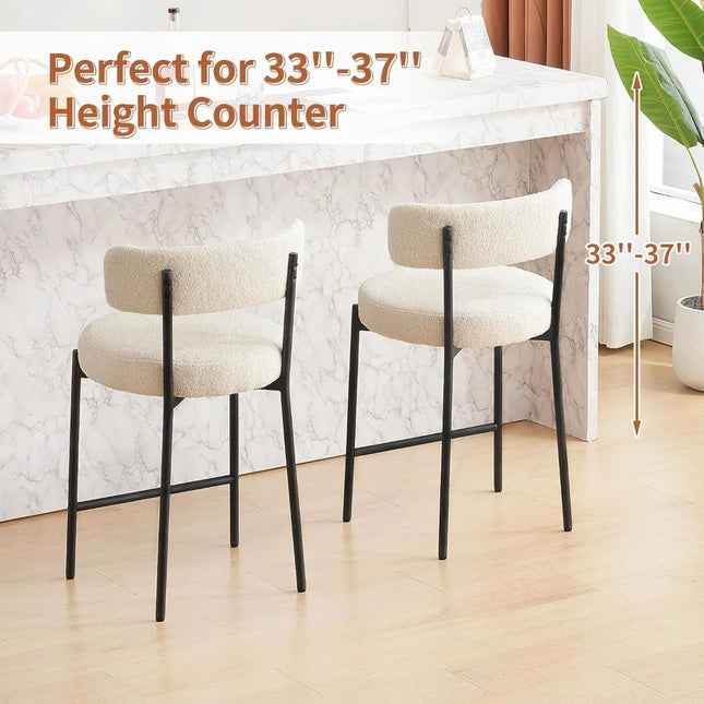FurnitureZ l  24" Bar Stools Set of 2 for Dining Room