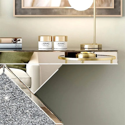 FurnitureZ l  47.2'' Silver Console Table for Living Room